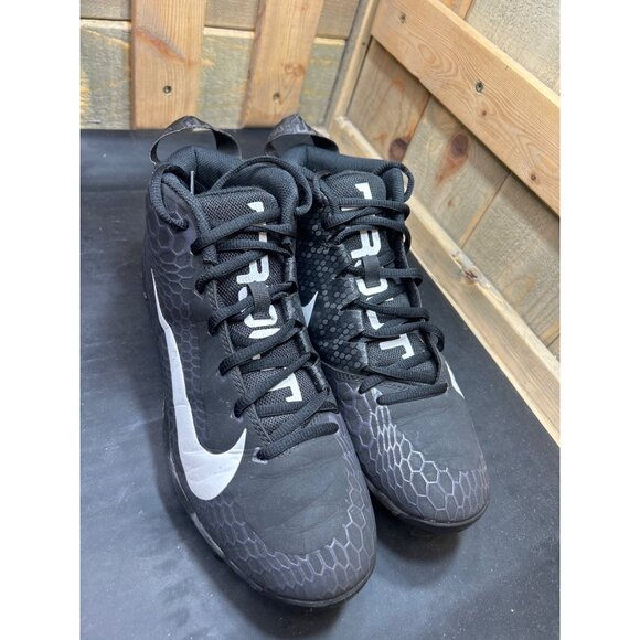 Nike Mens Force Trout Fastflex 856 Baseball Cleats Black/Silver Size 9.5 - Picture 2 of 9